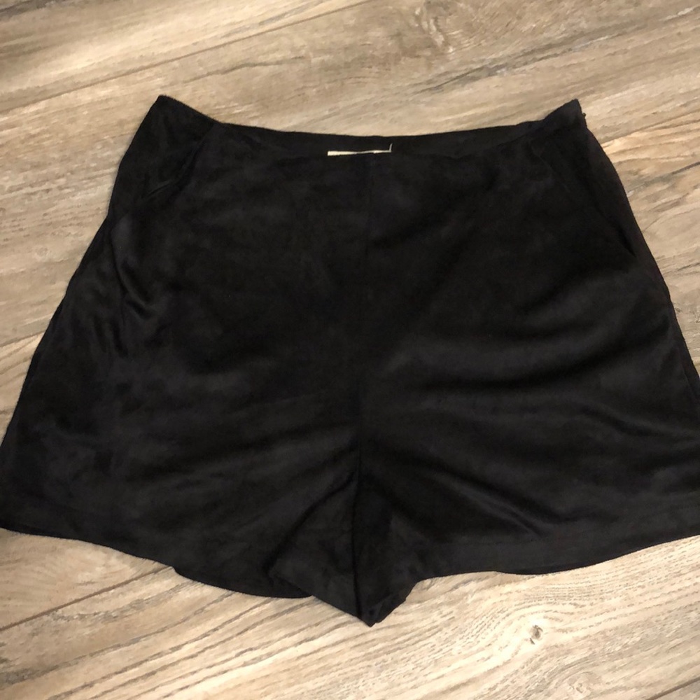 Black Suede Shorts